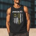 Vintage Proud Army Dad With American Flag Men Tank Top