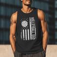 Vintage Volleyball Dad USA Flag Retro Fathers Day Daddy Papa Men Tank Top