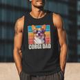 Welsh Corgi Pembroke Dog Corgi Dad -Adults Small Classic Fit Short Sleeve Cotton Polyester Blend Men Tank Top