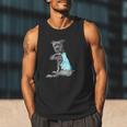 Women Dog Pitbull I Love Dad Tattoo Men Tank Top