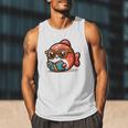 Adorable Book Lover Salmon With Reading Glasses Cute Men Tank Top Adorable Book Lover Salmon With Reading Glasses Cute Men Tank Top
