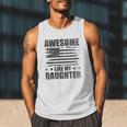 Awesome Like My Daughter Mom Dad American Flag Men Tank Top