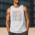 Book Fair Vibes Groovy Retro Reading Men Tank Top