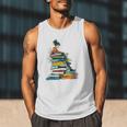Books Abstract Artist Women Art Painting Books Men Tank Top