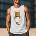 Cute Tabby Cat Pocket Cat Mom Cat Dad Cat Lover Men Tank Top