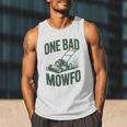 Dad Lawn Mowing One Bad Mowfo Mower Dad Gardening Men Tank Top