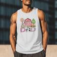 Dad Pink Farm Animal Birthday Kids Matching Family Men Tank Top