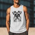 Dog Fingerprint Miniature Schnauzer Dad Mom Men Tank Top Dog Fingerprint Miniature Schnauzer Dad Mom Men Tank Top