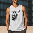Dog Guitarist Guitar Pembroke Welsh Corgi Dad Mom Men Tank Top