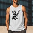 Dog Guitarist Guitar Yorkie Dad Mom For Men Women Men Tank Top