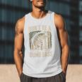 Don't Be A Dumb Bass Fish Camo American Flag Dad Jokes Men Tank Top