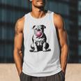 English Bulldog Bubble Gum Vintage Dog Mom Pet Dad Men Tank Top