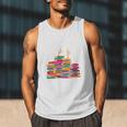 I'm Fine Reading Books Reader Book Lover Librarian Men Tank Top