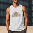 Its a Good Day To Read a Book Librarian Books Reading Floral Men Tank Top