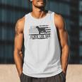 Lab Dad Distressed American Flag Patriotic Dog Men Tank Top