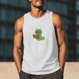 Professional Bookworm Reading Lover Cute Worm Glasses Book Men Tank Top