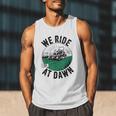 We Ride At Dawn Lawn Mower Zero-Turn Dad Mowing Men Tank Top We Ride At Dawn Lawn Mower Zero-Turn Dad Mowing Men Tank Top