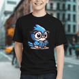 Adorable Book Lover Blue Jay With Reading Glasses Cute Graphic Youth