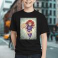 The Crimson Crescent 90s Retro Comic Book Superheroine Art Graphic Youth