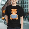 Cute Teddy Bear Reading Book Adorable For Readers Graphic Youth Cute Teddy Bear Reading Book Adorable For Readers Graphic Youth