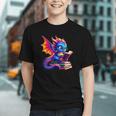 Dragon Reading a Book Bookworm Book Lover Graphic Youth