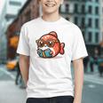 Adorable Book Lover Salmon With Reading Glasses Cute Graphic Youth
