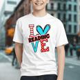 I Heart Books Love Reading Red And Stripe Animated Cat For Men Women Girls Kids Graphic Youth