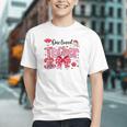 HUGvyn One Loved Teacher Valentine Book Heart Reading Bow Graphic Youth