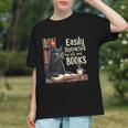 Cats And Books Book & Cat Lover Easily Distracted By Graphic Youth