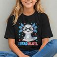 I Read Alotl Cute Axolotl Reading Book Lover Graphic Youth