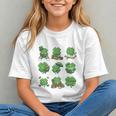 Cute Shamrock Reading St Patricks Day Teacher Book Lovers Graphic Youth