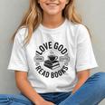 Love God Drink Coffee Read Books Christian Book Lover Graphic Youth