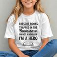 I Rescue Books Trapped In The Bookstore Sarcastic Graphic Youth