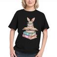 Books Bookworm Reader Book Cute Reading Bunny With Glasses Graphic Youth