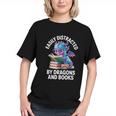 Easily Distracted By Dragons And Books Graphic Youth