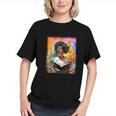 Educated Afro Girl Reading Book Lover History Month Graphic Youth