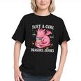 Just A Girl Who Loves Dragons And Books Dragon Reading Lover Graphic Youth Just A Girl Who Loves Dragons And Books Dragon Reading Lover Graphic Youth
