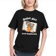 Quiet Girl Loud Imagination Book Lover Bookworm Reader Graphic Youth