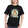 Reading Makes Me Cappy Bookworm Capybara Book Reading Graphic Youth
