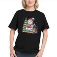Snowman Reading Book Lovers Christmas Librarian Bookworm Graphic Youth