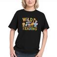 Wild About Reading Kid Love Wild Animal Books Back To School Graphic Youth