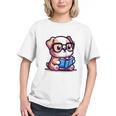 Adorable Book Lover Bulldog With Reading Glasses Cute Raglan Baseball Tee Graphic Youth Adorable Book Lover Bulldog With Reading Glasses Cute Raglan Baseball Tee Graphic Youth