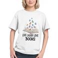Live Laugh & Love Books Reading Butterfly Book Lover Bookish Premium Graphic Youth