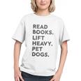 Retro Gym Book Lover Read Books Lift Heavy Pet Dogs Graphic Youth