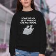Some Of My Best Friends Are Fictional Book Lover Nerd Youth Crewneck Sweatshirt