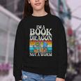 Im a Book Dragon Not a Worm Dragon Youth Crewneck Sweatshirt