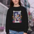 Book Lover Tarot Card The Reader Mystic Skeleton Youth Crewneck Sweatshirt