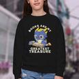 Books Are My Greatest Treasure Kawaii Dragon Reading Books Youth Crewneck Sweatshirt