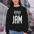 Books Are My Jam Graphic For Introverts Youth Crewneck Sweatshirt