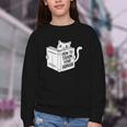Cat Book Humor How To Train Your Human Youth Crewneck Sweatshirt Cat Book Humor How To Train Your Human Youth Crewneck Sweatshirt